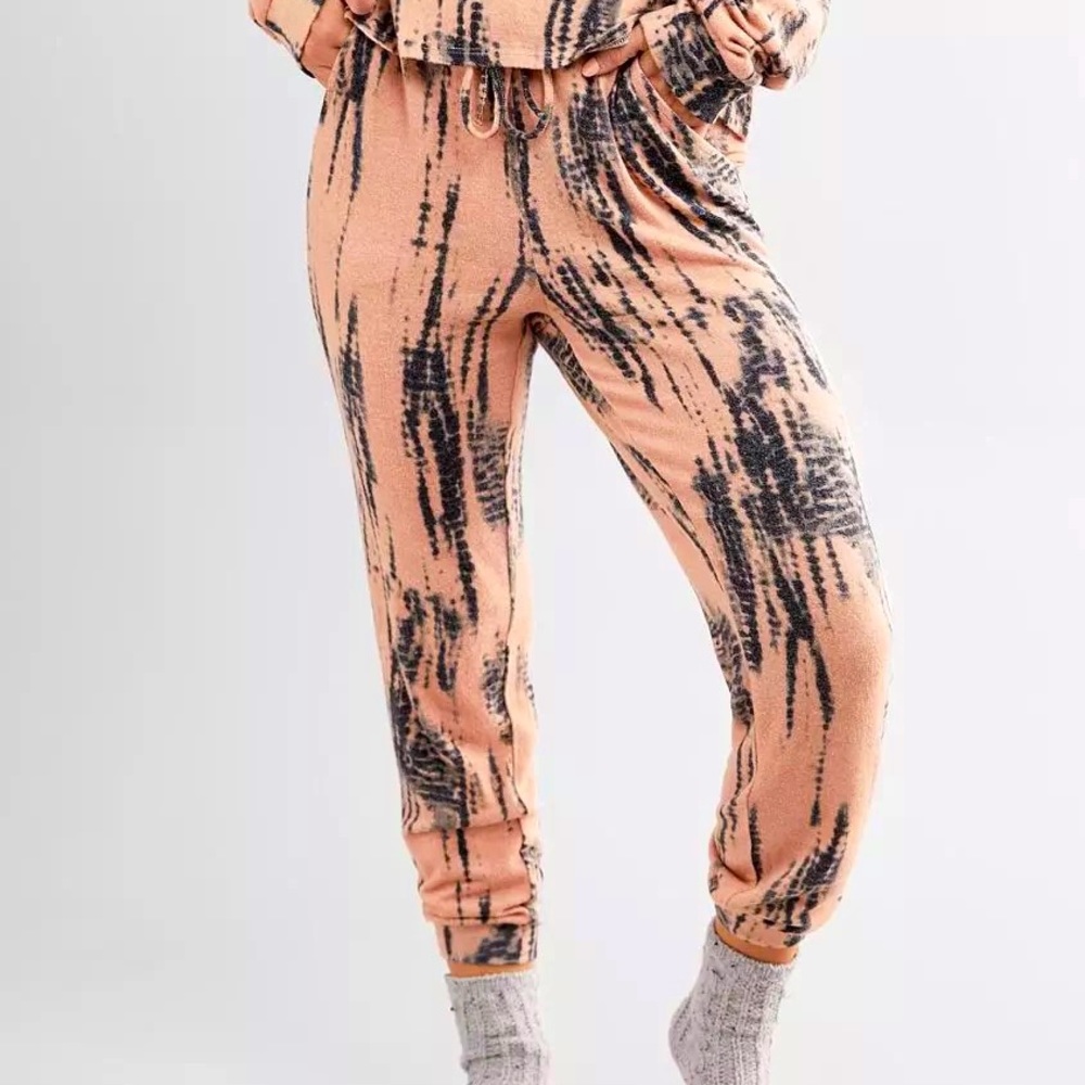 BKE Brushed Hacci Tie Dye Jogger Pant small
